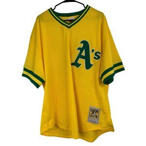New Oakland A's Mitchell & Ness Cooperstown 1984 Henderson Jersey 2XL RT10286